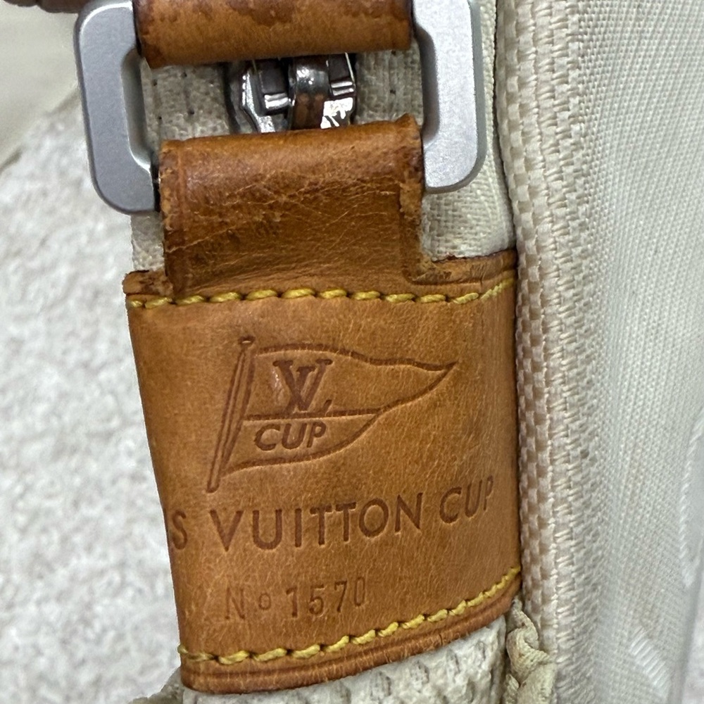 Louis Vuitton Gray and Brown Messenger Bag with Leather Accents - Picture 14 of 14